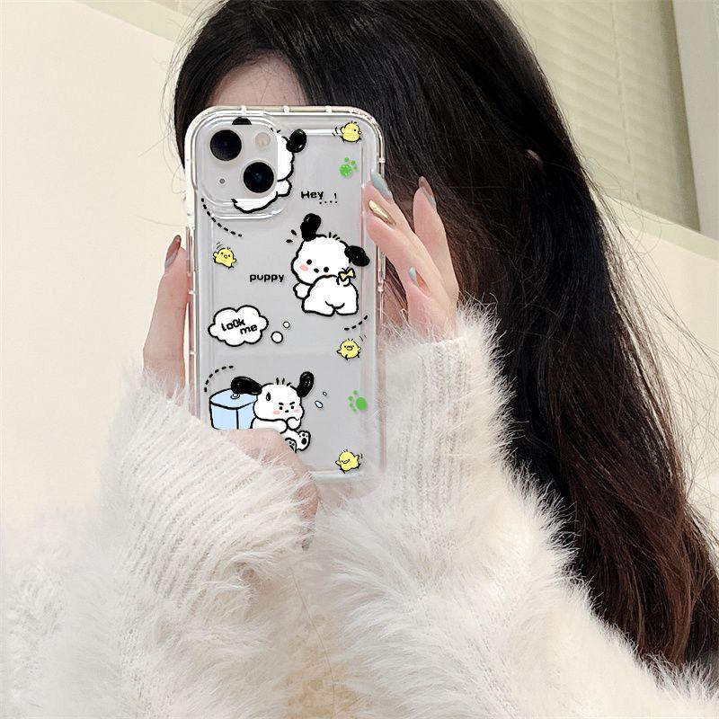 Cute Pacha dog for iPhone17PorMax mobile phone case Apple 14/13 soft case 16 niche 15 soft case