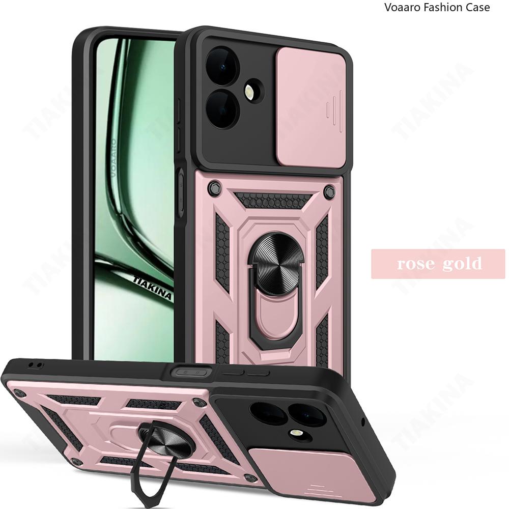 Slide Lens Armor Funda for Samsung Galaxy A07 4G Case for Samsung A06 4G M06 F06 5G Case Magnetic Ring Stand Holder Phone Cover