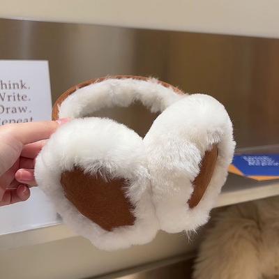 Modische, einfarbige, mit integriertem Fell, für Männer und Frauen, Frostschutz, warme Ohrenschützer, Winter-Gehörschutz, bequem, lässig, Ohrentaschen