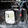 XHP70 Superhelle Doppelkopf-Taschenlampe 200W Wiederaufladbare LED-Taschenlampe Wasserdichte Handheld-Arbeitsleuchte Scheinwerfer Camping