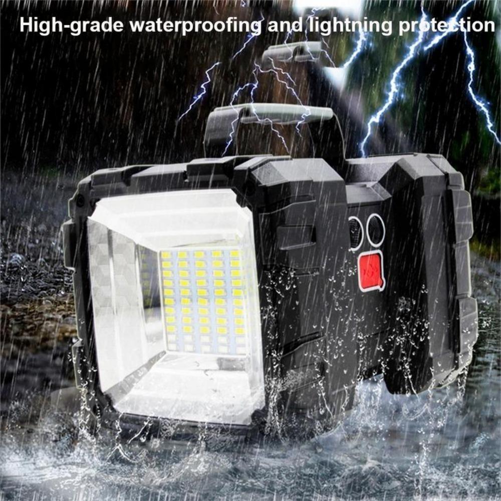 XHP70 Superhelle Doppelkopf-Taschenlampe 200W Wiederaufladbare LED-Taschenlampe Wasserdichte Handheld-Arbeitsleuchte Scheinwerfer Camping