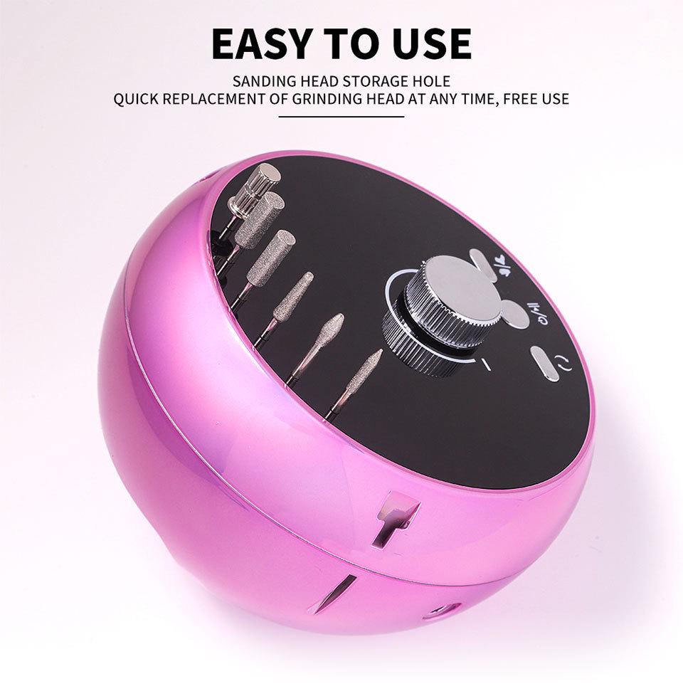 Electric Nail Drill 203: 45000 RPM Manicure & Pedicure File for Nail Removal & Polishing