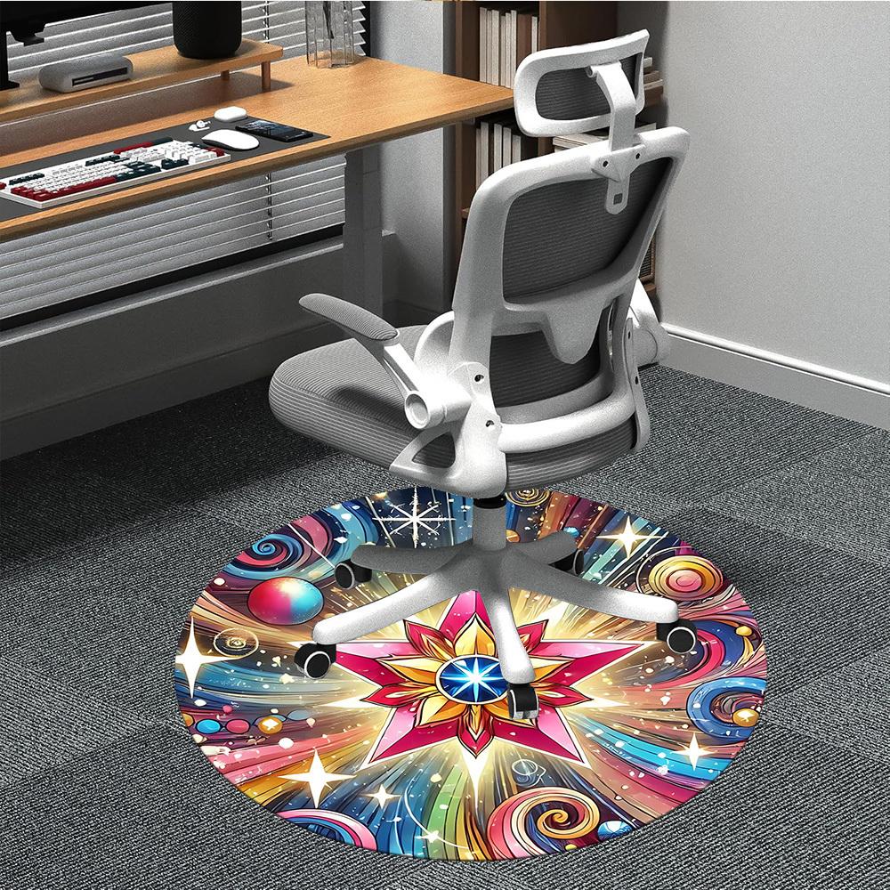 

1pc Cosmic Star Mandala Chair Carpet for Office, Soft Flannel Throw Mat, Perfect for Office,Holiday Party Decoration Choice yy251113099 80cm by 80cm