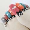 Women Cotton Toe Socks Cartoon Cat Fish Design Five Finger Socks Casual No Show Athletic Running Crew Socks