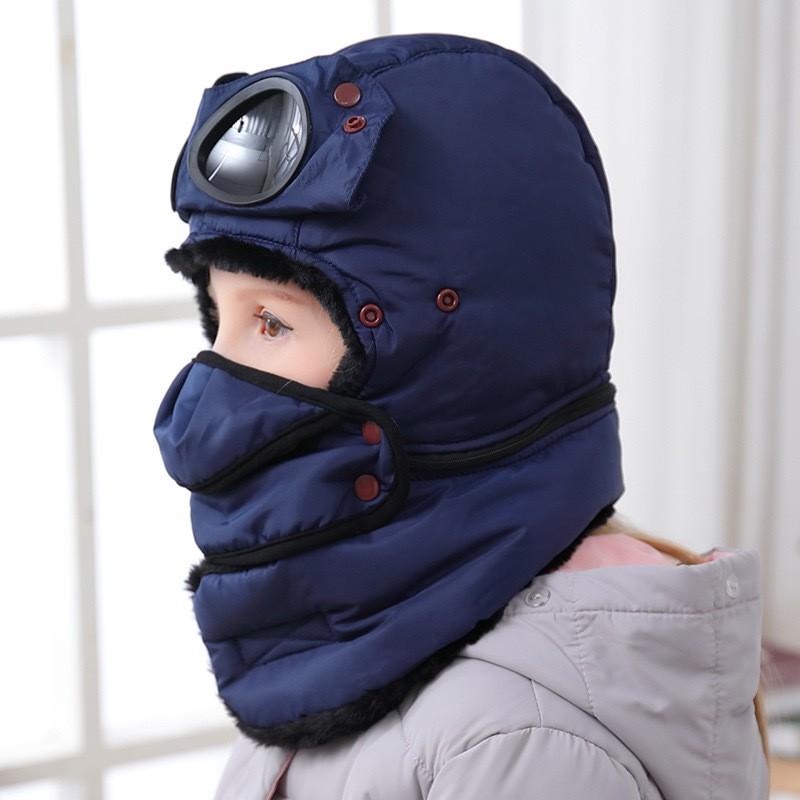 Unisex Winter Warm Fleece Lined Windproof Aviator Cap With Ear Protection Adjustable Beanie Skiing Cycling Outdoor