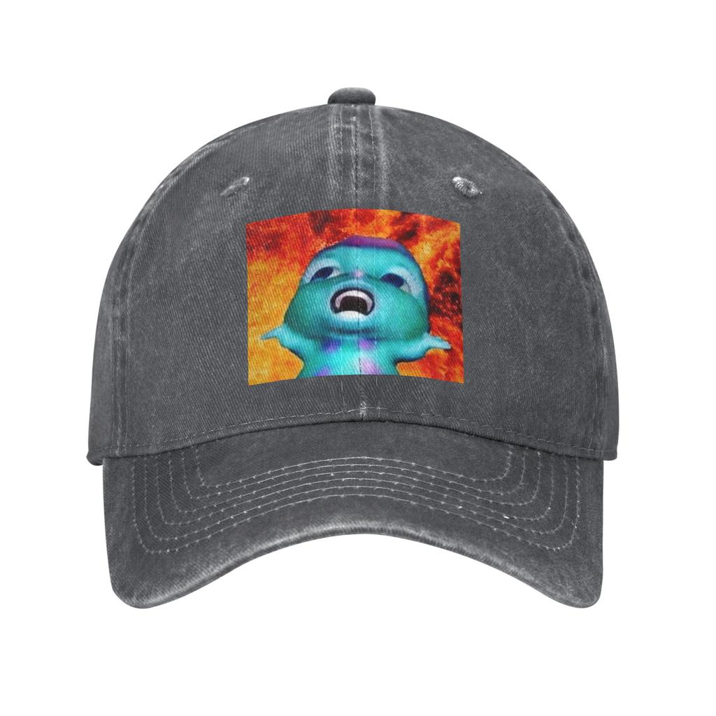 Unisex Baseball Hats bibble meme Denim Fabric Streetwear Baseball Caps Hip Hop Cap Casquette