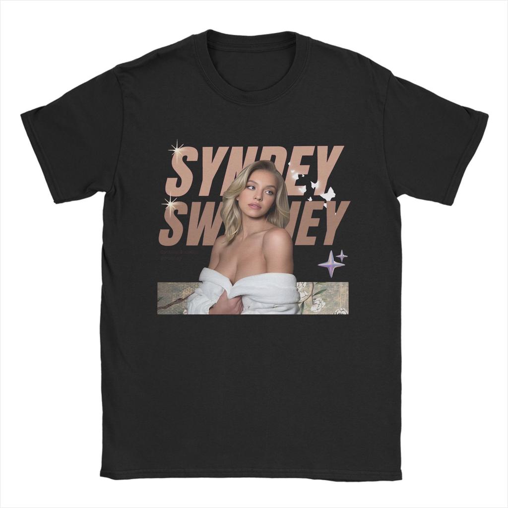 T-shirt Stampata Sydney Sweeney Per Unisex 100% Cotone T-shirt Manica Corta Abbigliamento