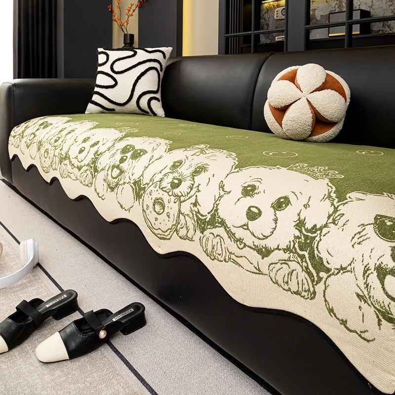 

Special-shaped chenille sofa cushion 2025 new cartoon straight row sofa cushion a whole leather sofa cover towel 90*70cm