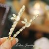 Korean Fashion Flower Opal Pearl Hairpins Gifts Women Girls Hair Clips Pins Barrettes Accessories Hairclip Hairgrips Headdress