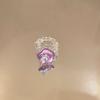 New color crystal flower beaded ring, sweet and cute girl style index finger ring, niche design sense jewelry for women