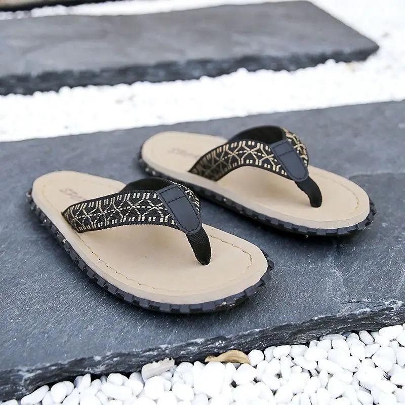 Fashion House Beach Flat Flip Flops Indoor Shoes Walk Around Home Slippers for Men Eva Rubber Shiatsu Sandals Man Comfortable Elegant