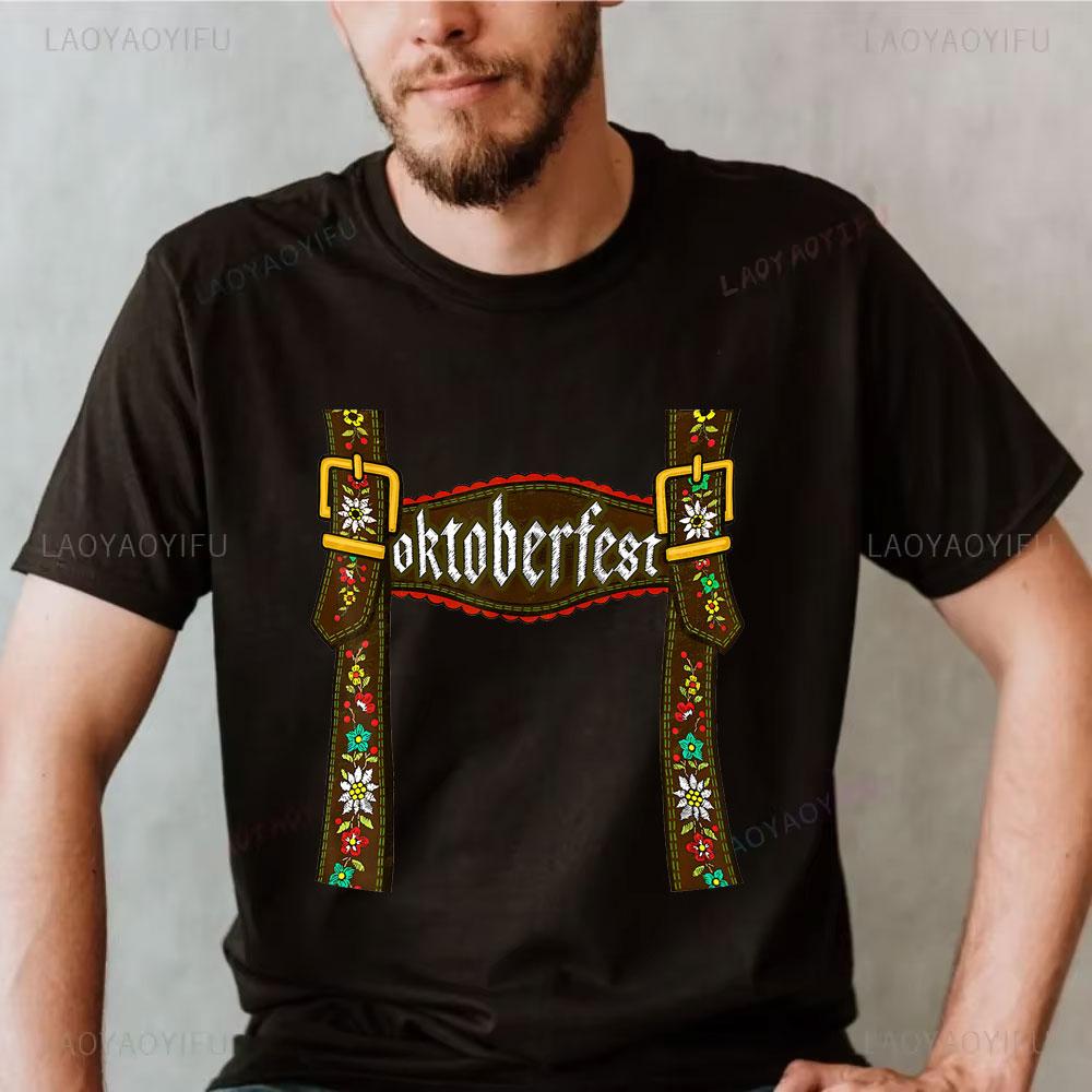 Moje kožené kalhoty jsou v prádelně Oktoberfest Bavorsko Mnichov Pivo Pánské tričko Octoberfest Pivo Grafické oblečení Milovník pití Vrchní díly