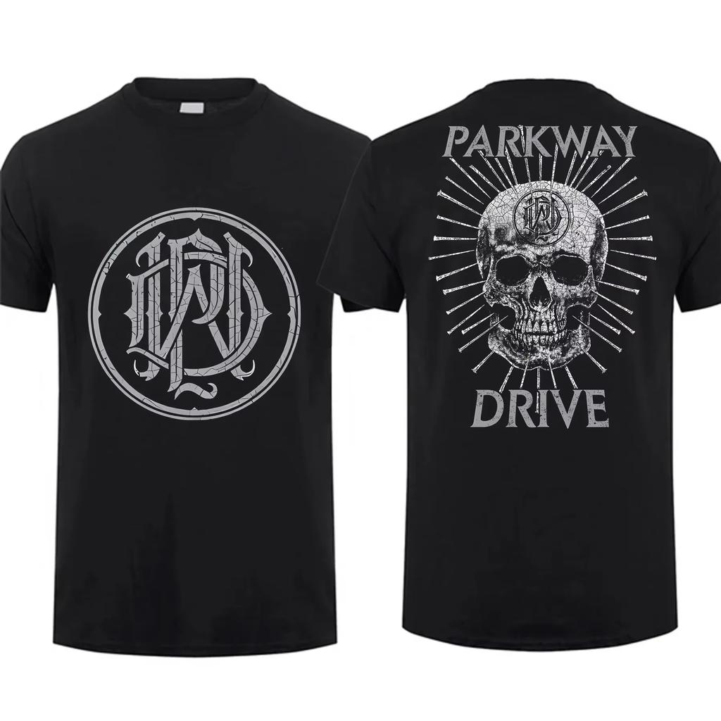 2026 Summer New Fashion Mens T Shirt Doublesided Vice Grip Black By Parkway Drive Oversized Graphic Youth Cloth Streetwear Tee