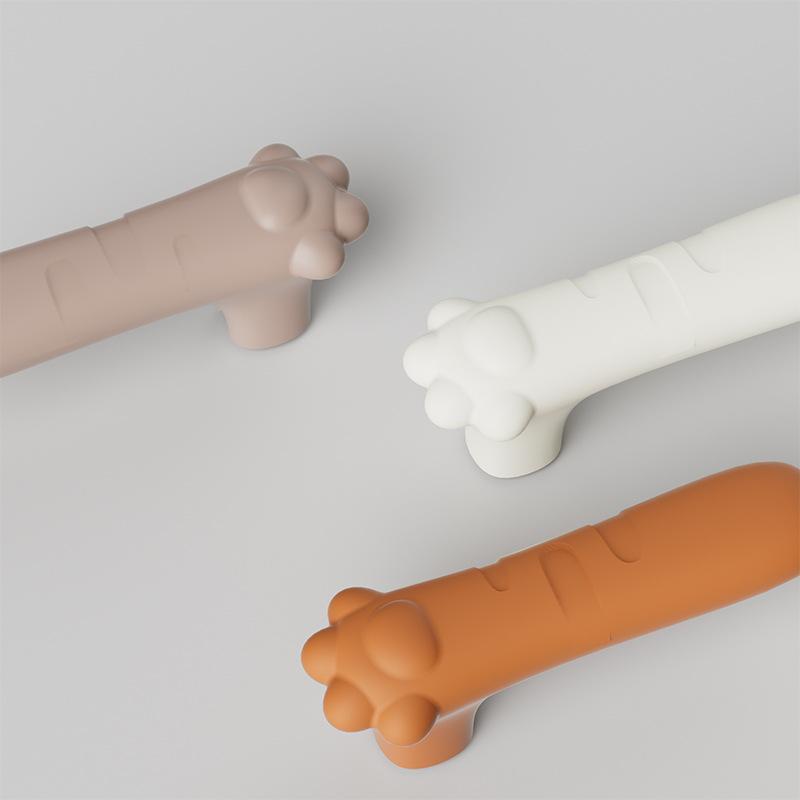 Silicone cat paw door handle protective cover, anti-static bedroom door handle cover, anti-collision pad