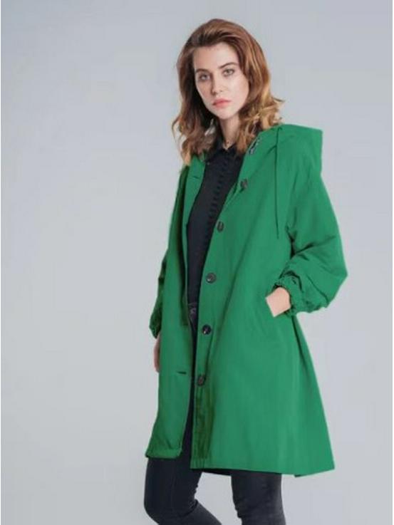"Japanese & Korean Style Women's Autumn Windbreaker - Long Casual Jacket"