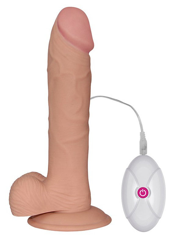 Leo Vibe Soft Dude Vibrating Dildo 18 X 4.5cm - Ultra Soft Dude - Vibrating Dildos