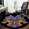 1pc Dragon Mandala Office Round Area Rug, Under Office Chairs Bedroom Living Room Home Decor, Room Deco, Available in Various Sizes