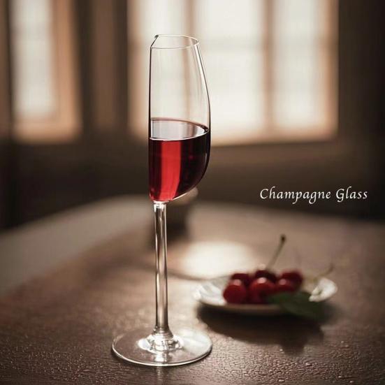 Half Wine Glass Stunning Red Wine Glasses with Unique Half-Cup Design Casual Gatherings Holiday Celebrations Glassware Elegant Aroma Enhancer