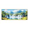 Mountain Landscape Decorative Wall Hanging: Flowing Water Wealth for Living Room or Office