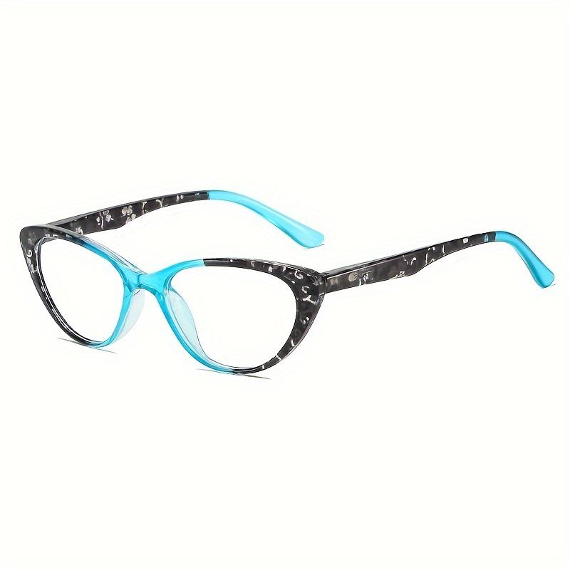 

Elegant Cat Eye Reading Eyeglasses for Women - Lightweight Floral Design with Spring Hinges +1.0 to +4.0 Magnification 4.0