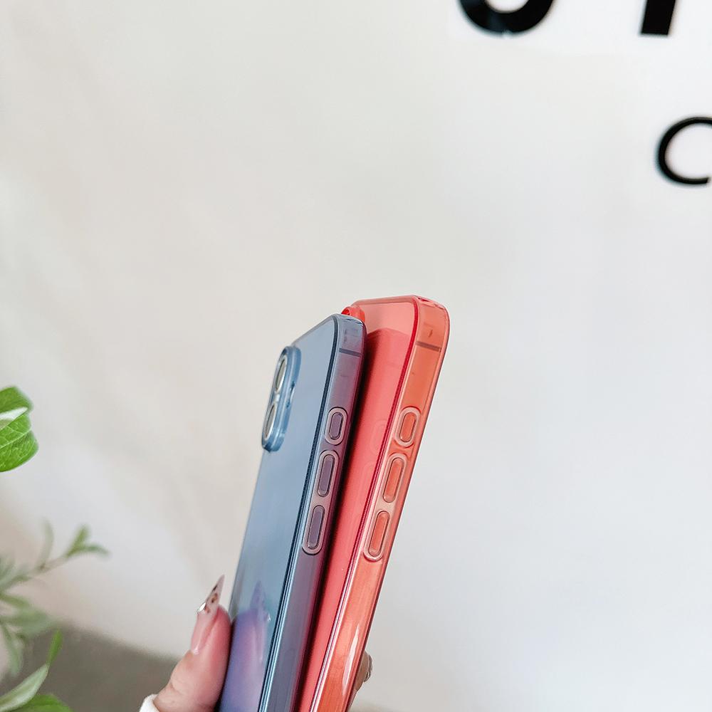 Colorful Candy Color Transparent Soft Case For iPhone Air 17 16 15 14 13 12 11 Pro Max Plus Mini Silicone Ultra Thin Clear Shell