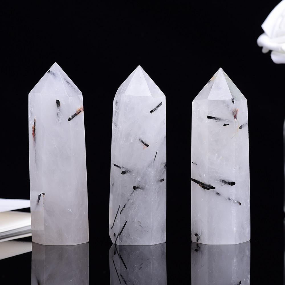 Unique Natural Black Tourmaline Crystal Obelisk Quartz Point Healing Decor Perfect For Spiritual Growth