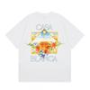 2026 Casablanca Print Loose Fit Cotton T-Shirt Men Youth Casual Wear