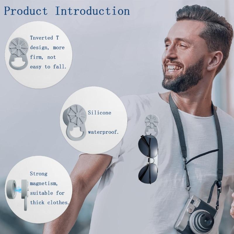 Flexible Silicones Eyewears Neck Cord Magnetic Attachments Antislip Glasses Holder for Eyewears and Tech Accessories