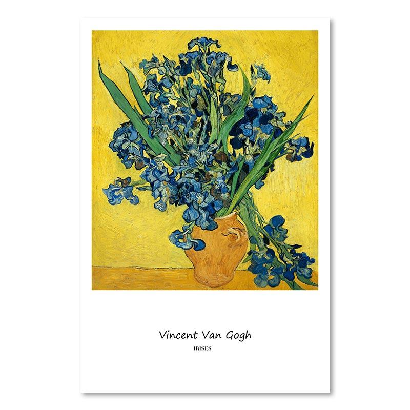 Oil Painting Canvas Painting Golden Sunflower Floral Vase Poster Vintage Flowers Room Wall Art Print Picture For Home Decor