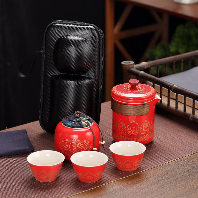 Travel Tea Set, Convenient Kung Fu Tea Set Set, Outdoor Kuaike Cup, Holiday Company Business Gift