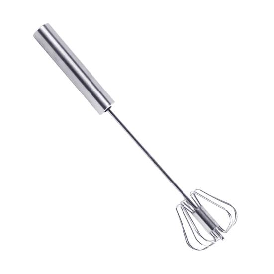 

Kitchen Stainless Steel Kitchen Semi-Automatic Egg Beater Whisk Milk Cream Mixer срібний