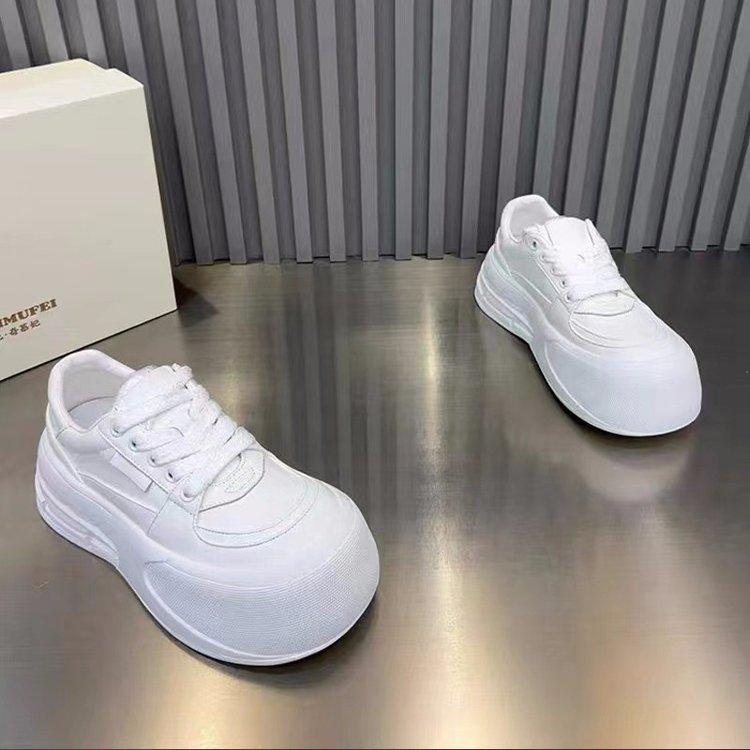 Ugly Cute Big-headed Bread Shoes for Women In the Autumn of 2025, New Versatile Thick-soled Height-increasing Sports and Leisure Board Shoes for Women