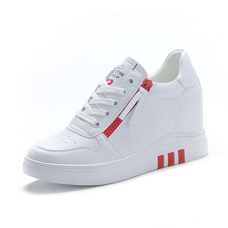 Inner Heightening Women's Shoes Autumn and Winter New Casual Shoes Platform Women's Lace-up Wedge Heel Sports Shoes Low-top Shoes Single Shoes