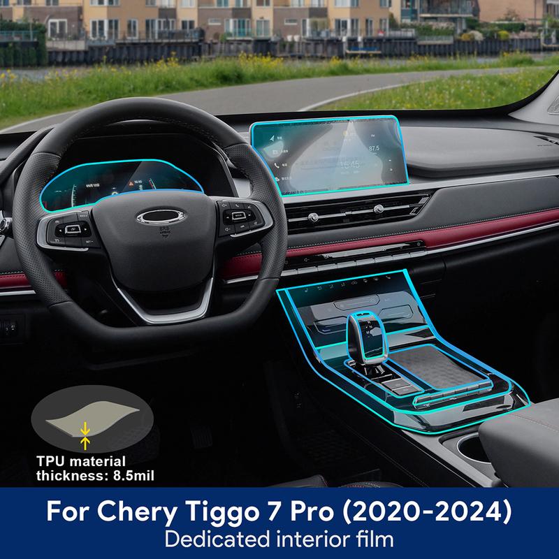 TPU For Chery Tiggo 7 Pro -2024 Car Navigation Screen Film Gearbox Protective Sticker Anti-scratch Interior Accessories