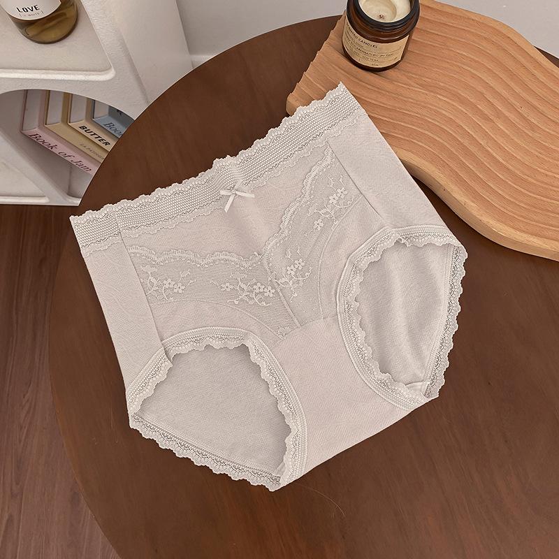 Ladies Summer Gentle Jacquard Lace Jacquard Stitching Breathable 10A Antibacterial Crotch Triangle Briefs