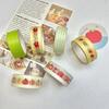 6pcs/lot Strawberry Apple Fruit Tape Cute Cartoon Creative Decorative Washi Tape School Stationery