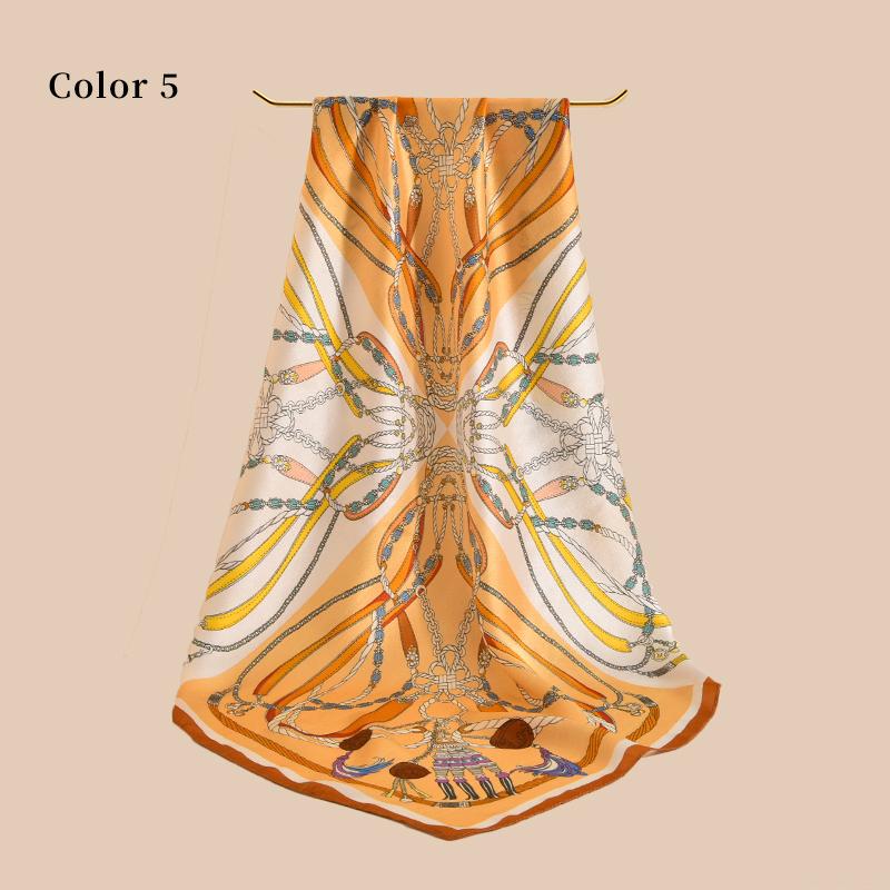 

100% Real Silk Square Scarf For Women Print Bandana New Natural Pure Silk Headscarf Small Suqare Silk Kerchief 68x68cm 68x68cm