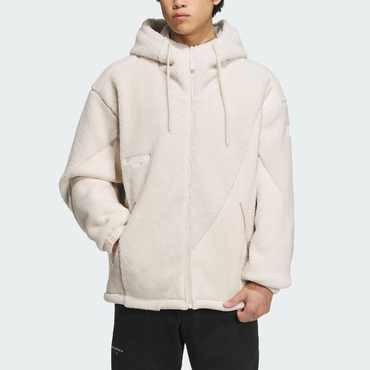 Adidas Lounge Jacket With Logo Patch Men Jackets Clear-Brown IP4974