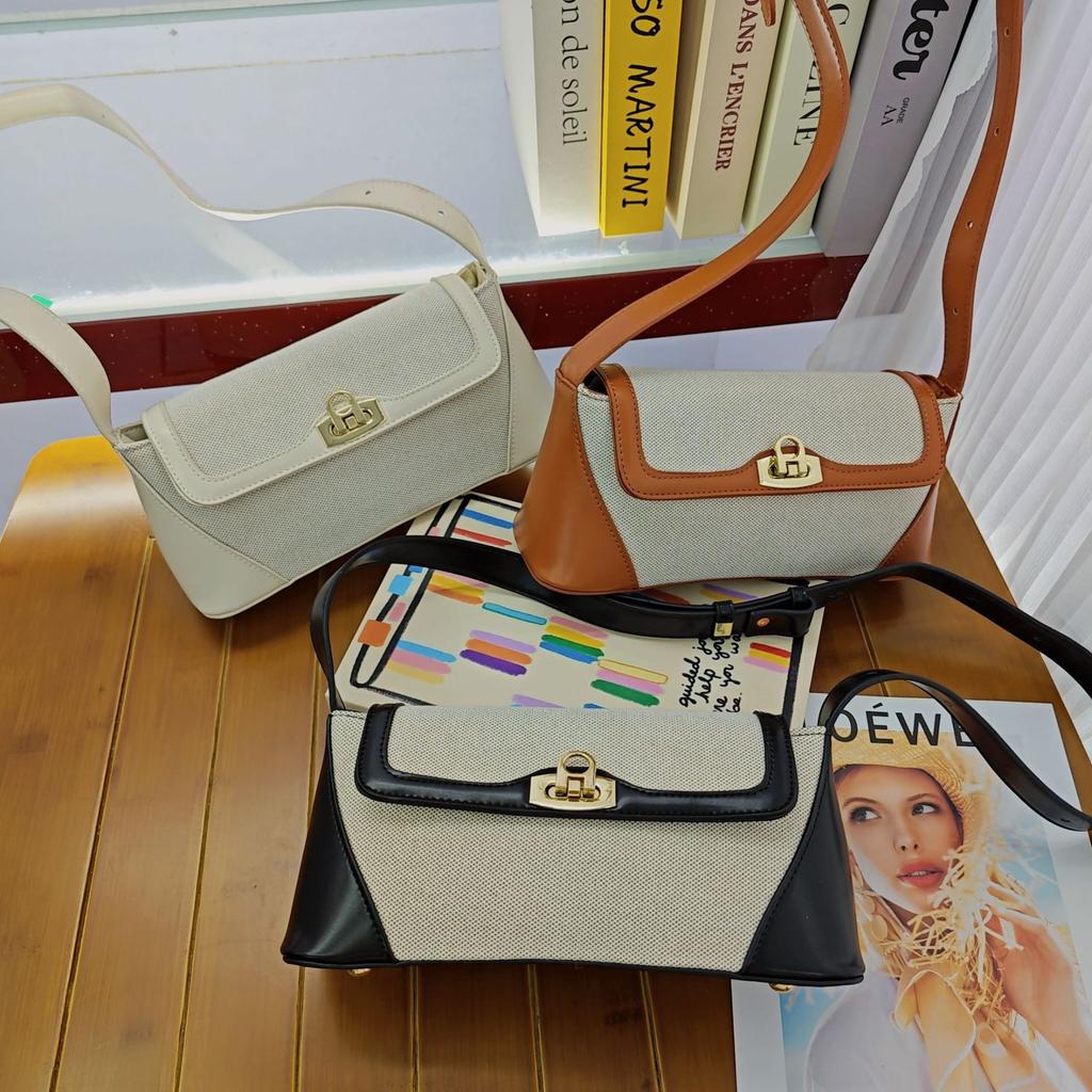 Bag Women'S Versatile French Retro Shoulder Crossbody Bag Light Luxury Niche French Underarm Bag French Stick Bag