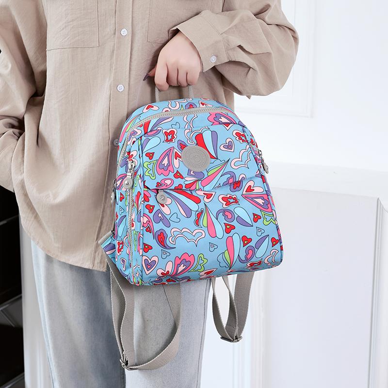 Printed Backpack Large Capacity Nylon Travel Bag Women's Backpack