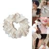 Elaborate Lace Hair Tie for Women Ponytail Holder Cute Scrunchies Beige Hollow Out Hair Rope Hair Tie  Black