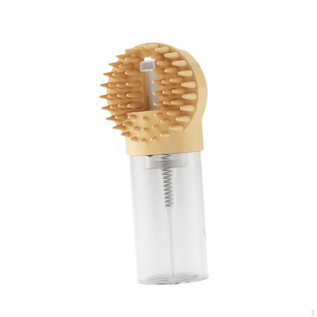 Dog Shower Foaming Brush Shampoo Foam for Haired Soft Bristles Manual Shedding and Grooming