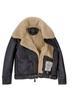 European and American men's autumn/winter fur integrated flap bag zipper leather buckle leather jacket jacket