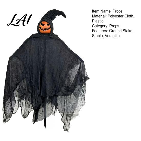 Halloween Witch Decor for Home Ground Stake Black Robe And Pointed Hat Spooky Outdoor Decorations Figures Weather Resistant Yard Props Party Garden