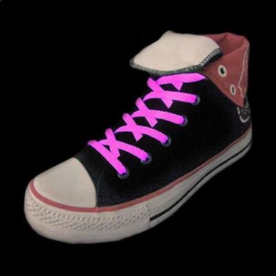 Paar fluoreszierende rosa Schnürsenkel für Schuhe