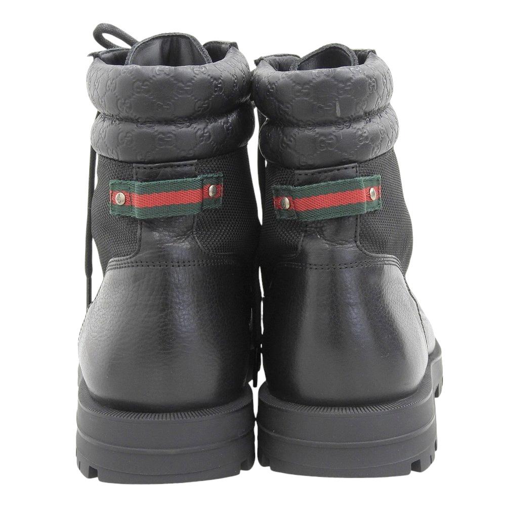 GUCCI Unused GG pattern Shelly line boots shoes men's black 13 1/2G 295321 shoes 13 1/2G blackUsed
