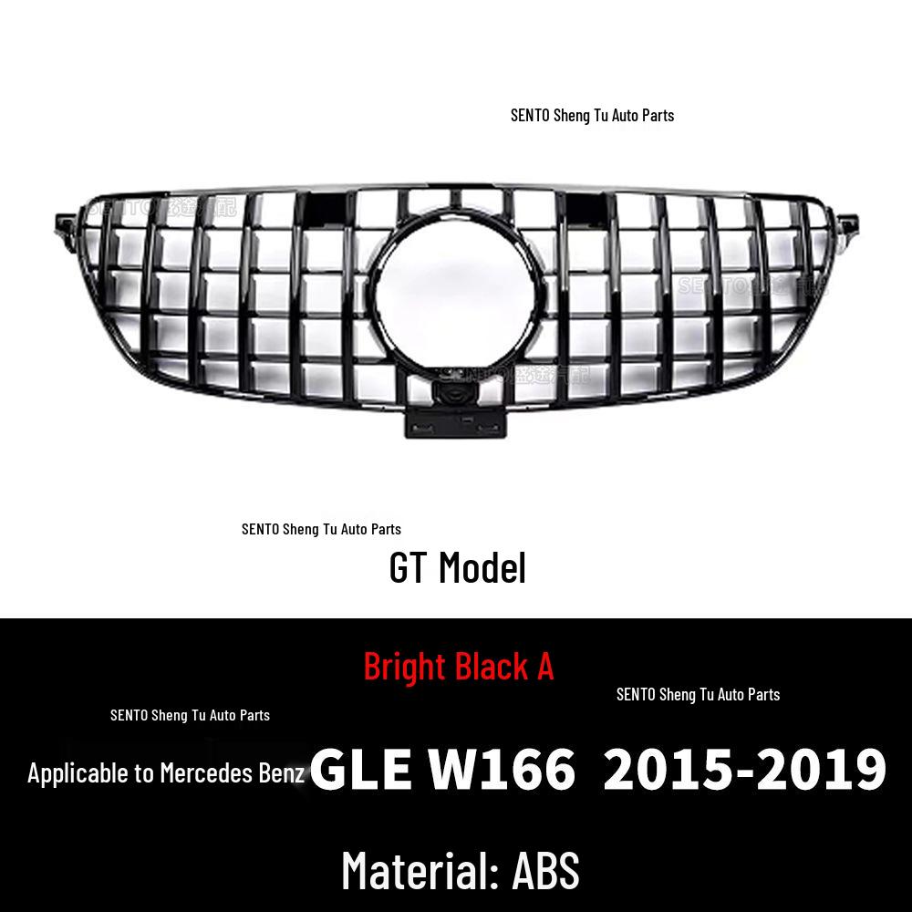 2015-2019 Mercedes-Benz GLE W166 GT Style Front Bumper Grille with Full Star Design