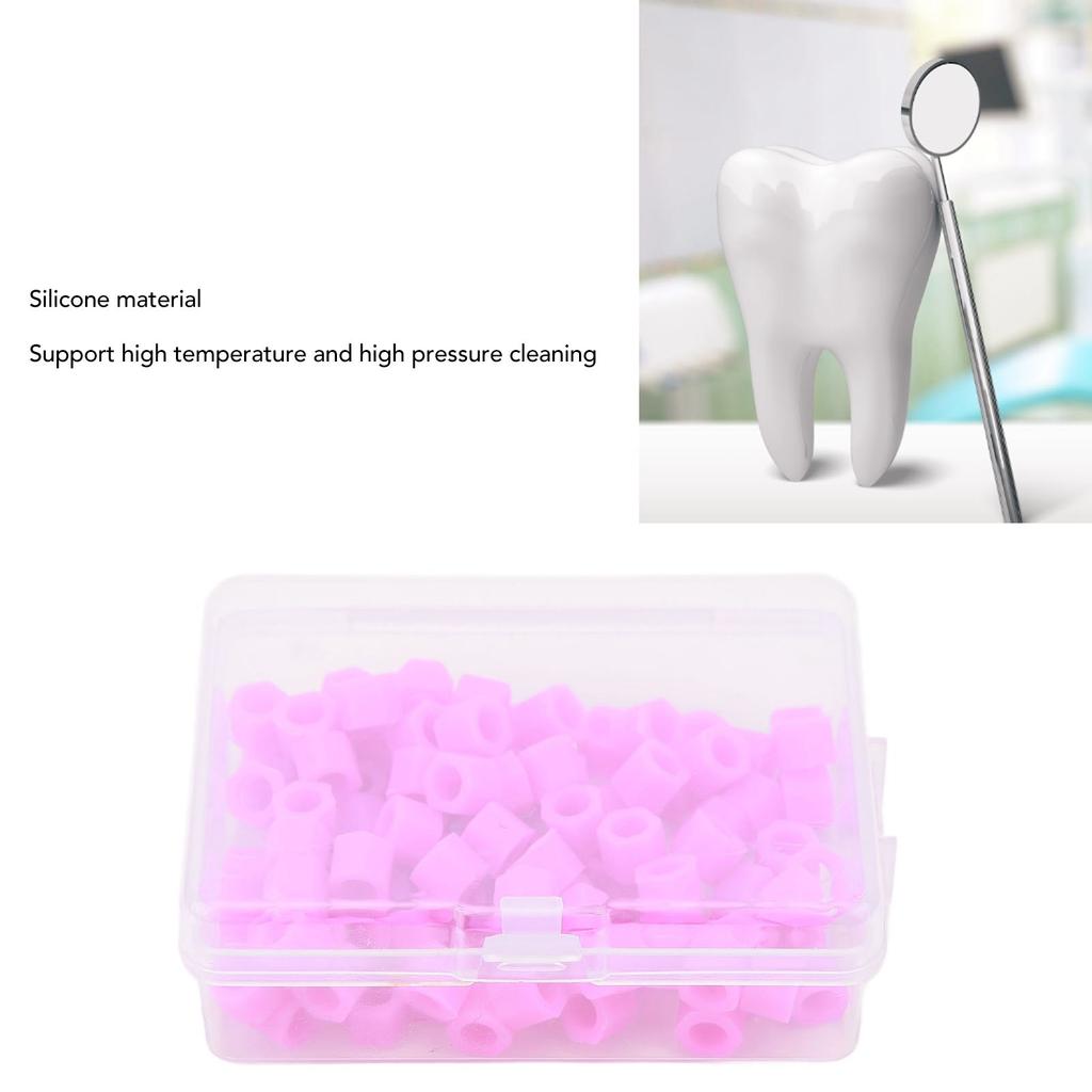 100pcs Dental Rings Small Purple Silicone Dental Instrument Rings Accessory Supplies for Marking