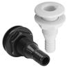 5/8in Thru Hull Fitting Straight ABS Impact Resistance Hose Connector Accessory for Boats Marines Thru Hull Connector