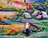Full Drill Square Diamond Embroidery Housing Landscape Handicraft Diamond Painting Flower Animals Picture Of Rhinestone Home Decor